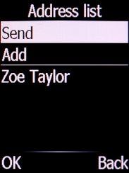Press the Left selection key.