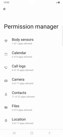 Press the required category.