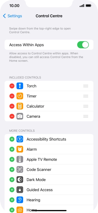 Press the indicator next to Press the indicator next to