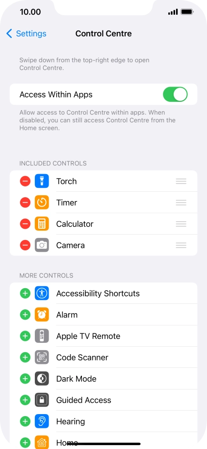 Press the indicator next to Press the indicator next to