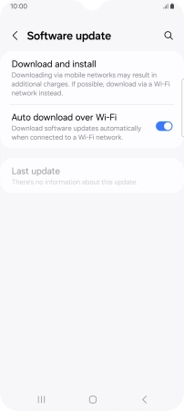 Press Download and install. If a new software version is available, it's displayed. Follow the instructions on the screen to update the phone software.