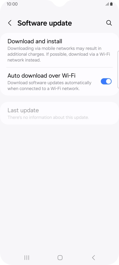 Press Download and install. If a new software version is available, it's displayed. Follow the instructions on the screen to update the phone software.