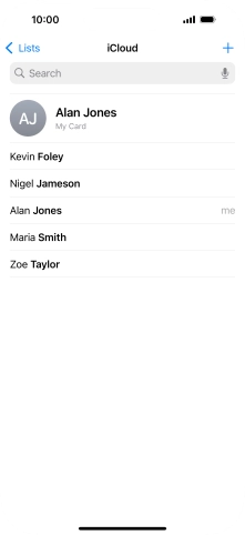 Press the new contact icon.