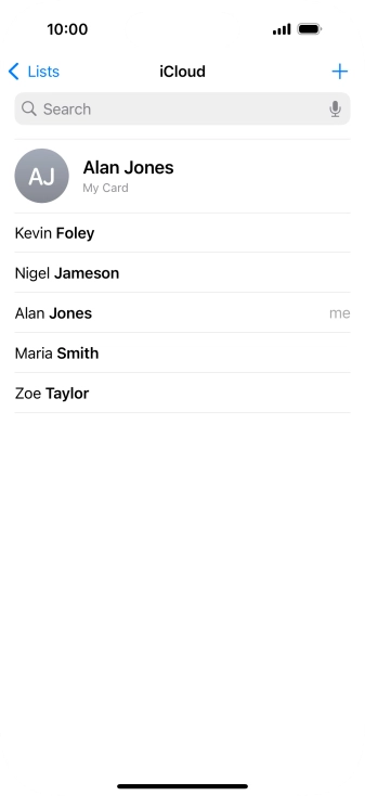 Press the new contact icon.