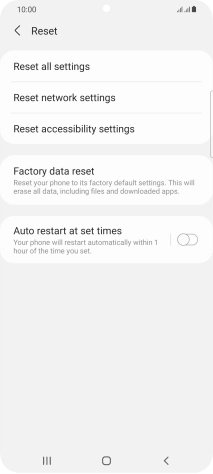 Press Factory data reset. Press Factory data reset.