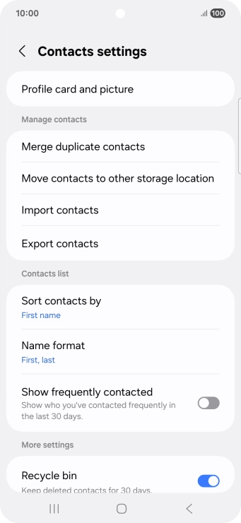 Press Merge duplicate contacts.