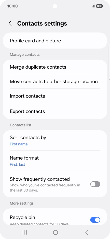 Press Merge duplicate contacts.