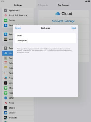 Press Description and key in the required name.