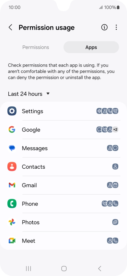Press the drop down list.