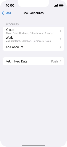 Press the required email account.