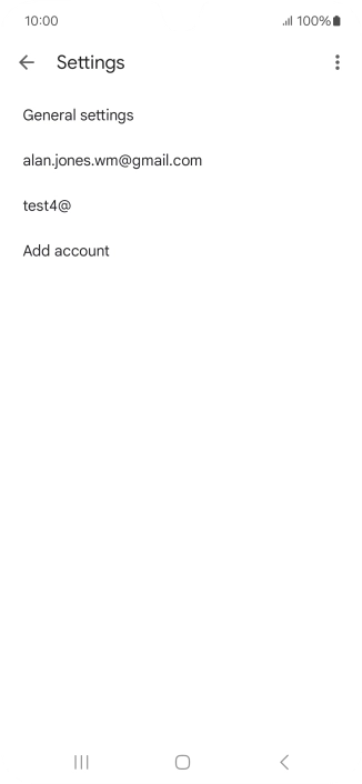 Press the required email account.