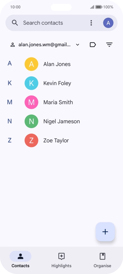 Press Organise. Press Organise.