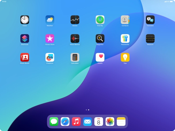 Open the required application.