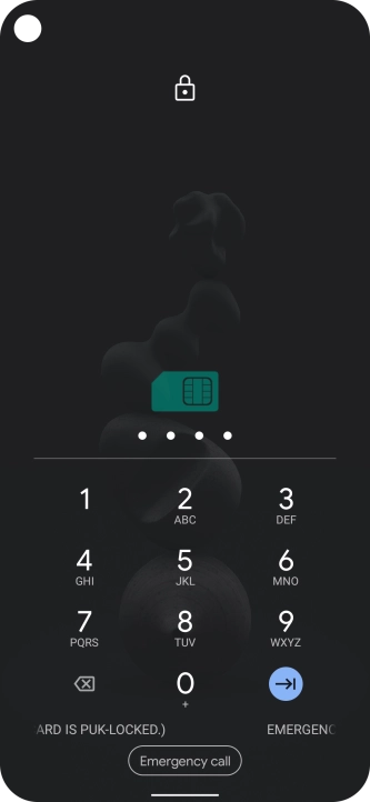 Key in a new four-digit PIN and press the confirm icon.