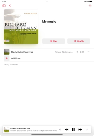 Press the song title.