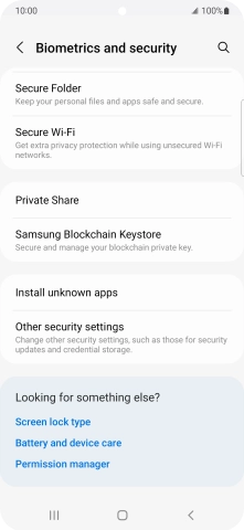 Press Other security settings. Press Other security settings.