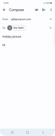 Press the attachment icon. Press the attachment icon.