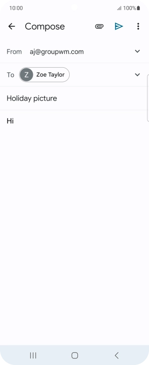 Press the attachment icon. Press the attachment icon.