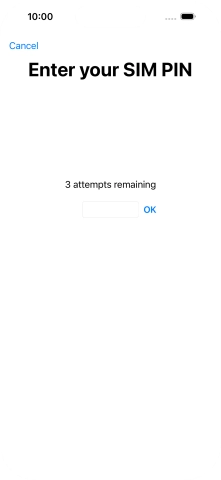 If your SIM is locked, key in your PIN and press OK.