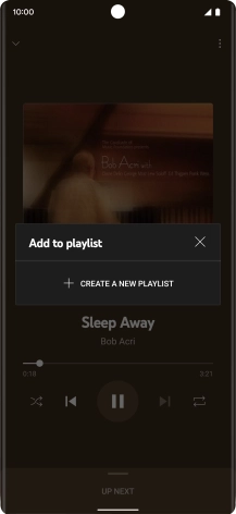 Press CREATE A NEW PLAYLIST. Press CREATE A NEW PLAYLIST.