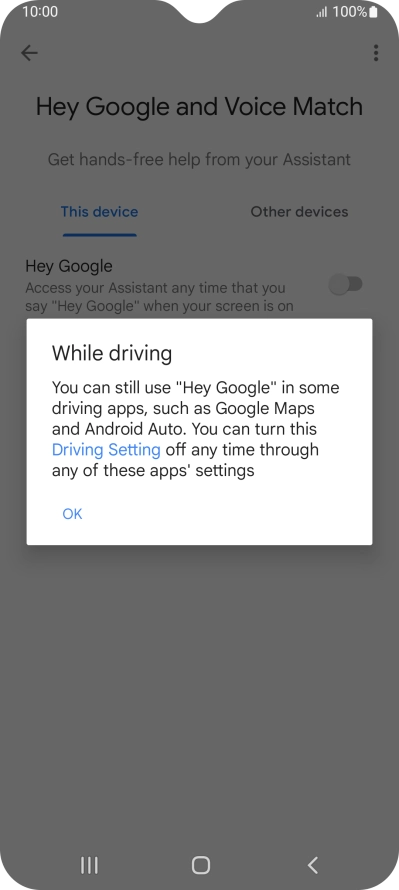 If you turn off the function, press OK.