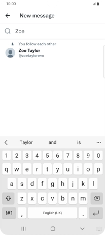 Key in the first letters of the recipient's name and press the required contact. Key in the first letters of the recipient's name and press the required contact.
