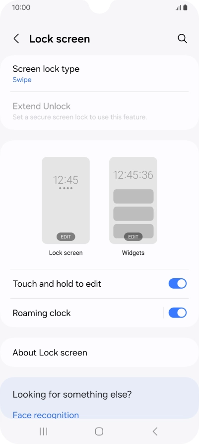 Press Screen lock type.