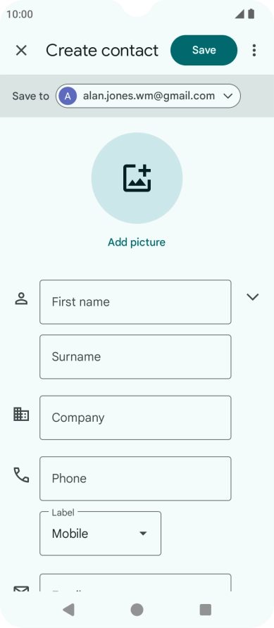 Press the drop down list next to 