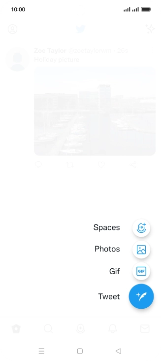 Press the new tweet icon.