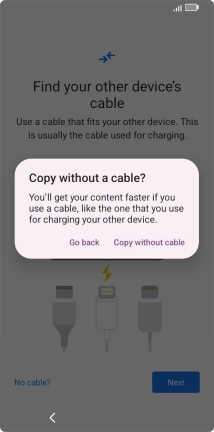 Press Copy without cable.