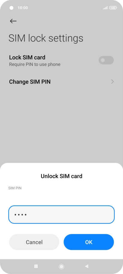 Key in your PIN and press OK.
