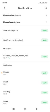Once you've found a message tone you like, press Apply.