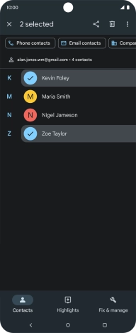 Press the menu icon.
