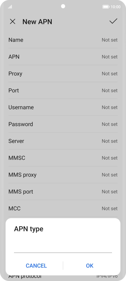 Key in mms and press OK.