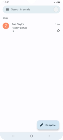 Press the email account icon.