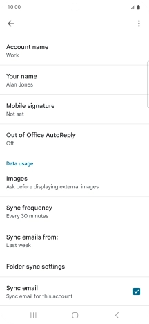 Press Account name and key in the required name.