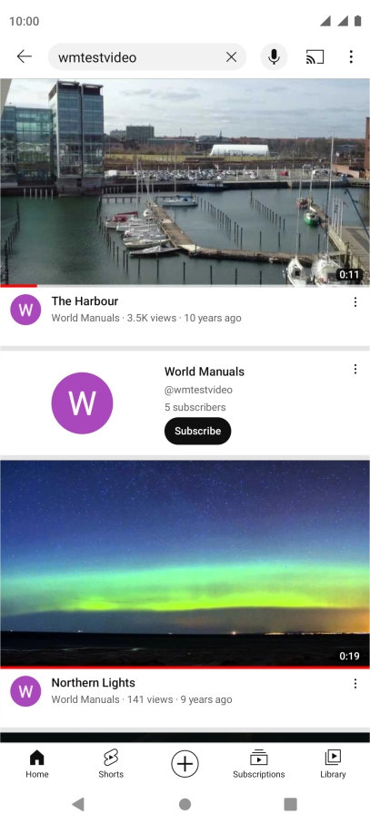 Press the required video clip.