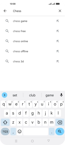 Key in the name or subject of the required app and press the search icon. Key in the name or subject of the required app and press the search icon.