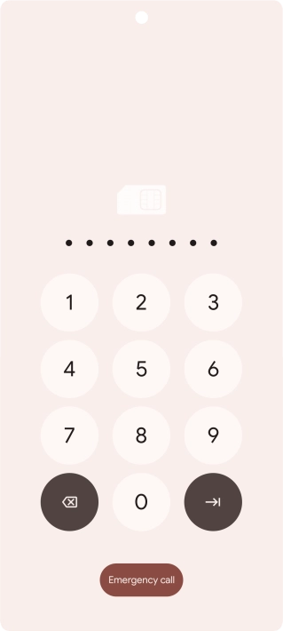 Key in the PUK and press arrow right.