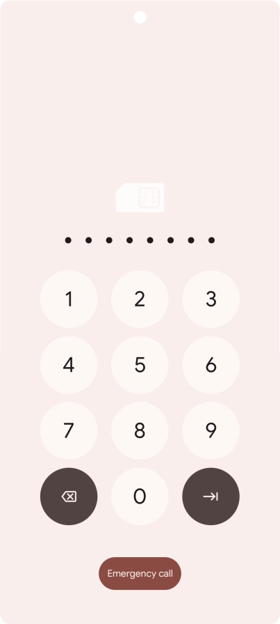 Key in the PUK and press arrow right.