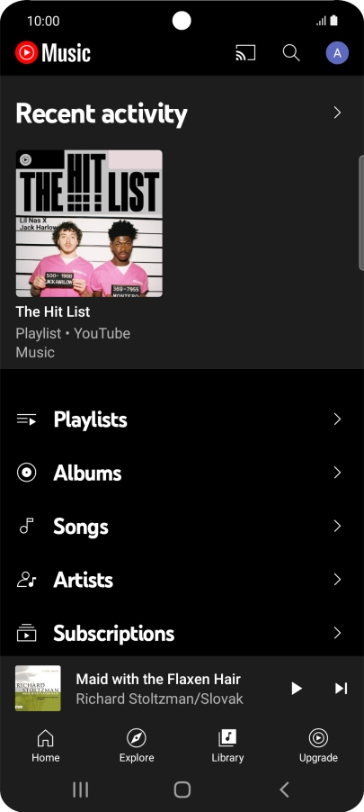 Press the required category and go to the required audio file.