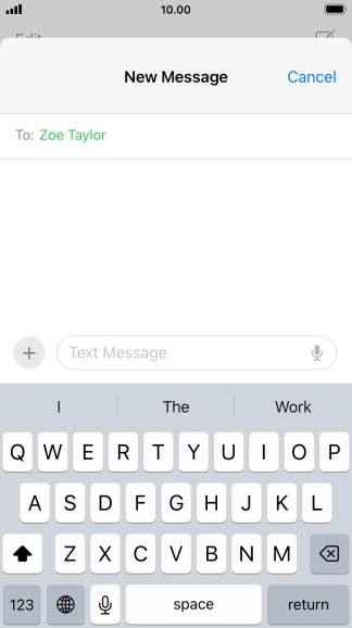 Press the microphone icon and say the required text.