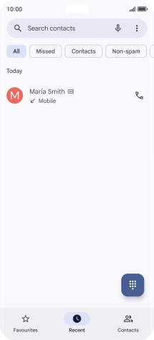 Press and hold the required number.