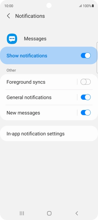 Press the indicator next to 