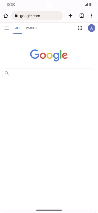Press the menu icon.