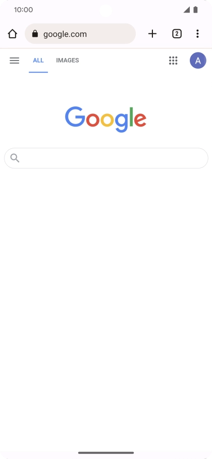 Press the menu icon.