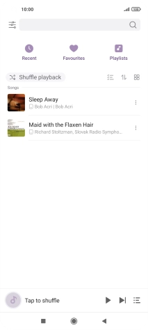 Press the required audio file.