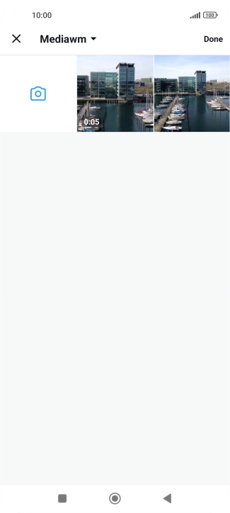 Press the required picture or video clip.