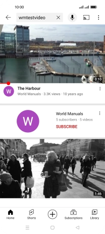 Press the required video clip. Press the required video clip.