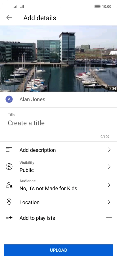 Press the field below 